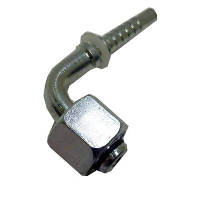 Raccord coudé 90° F DIN L manchon 1/4" filetage écrou M14x1.5