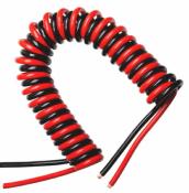 Cordon extensible entrelac 3,50m en 1 x 35mm NOIR et ROUGE